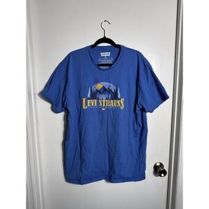 Levi Strauss & Co Men's 2XL T-Shirt Sapphire Blue Mountains Graphic Cotton Egypt